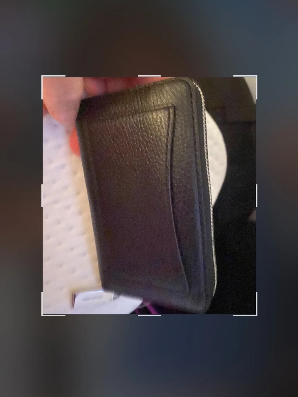 Michael Kors Black Pebbled Leather Card Holder with Silver Logo